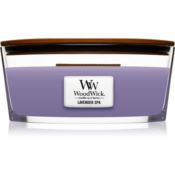 Woodwick Lavender Spa vonná svíčka s dřevěným knotem (hearthwick) 453,6 g