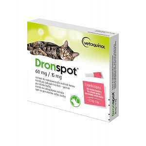 Dronspot 60 mg/15 mg pro střední kočky spot-on 2x0,7 ml