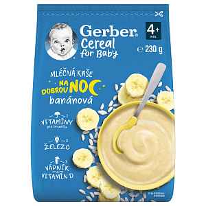 Gerber Cereal for Baby Mléčná kaše na dobrou noc banánová 4m+ 230 g