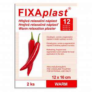 Hřejivá náplast Fixaplast WARM 12x16cm 2ks