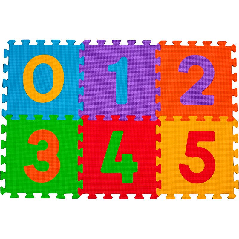 BABYONO Puzzle pěnové číslice 6 ks