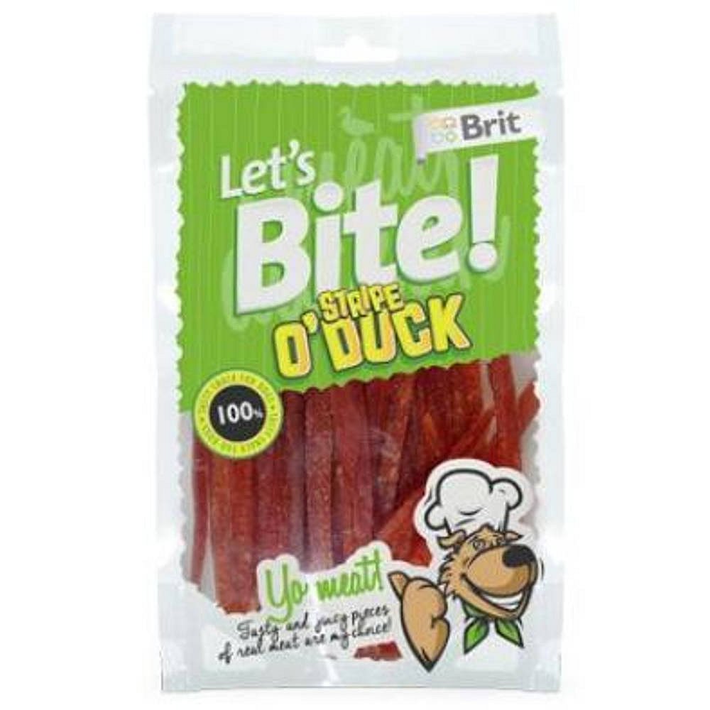 BRIT pochoutka Let"s Bite Stripe o"Duck 80 g NEW