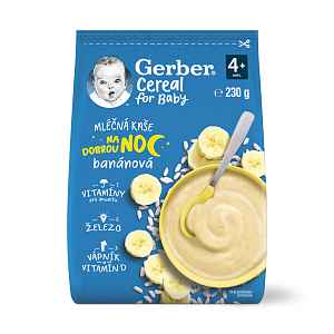 Gerber Cereal for Baby Mléčná kaše na dobrou noc banánová 4m+ 230 g