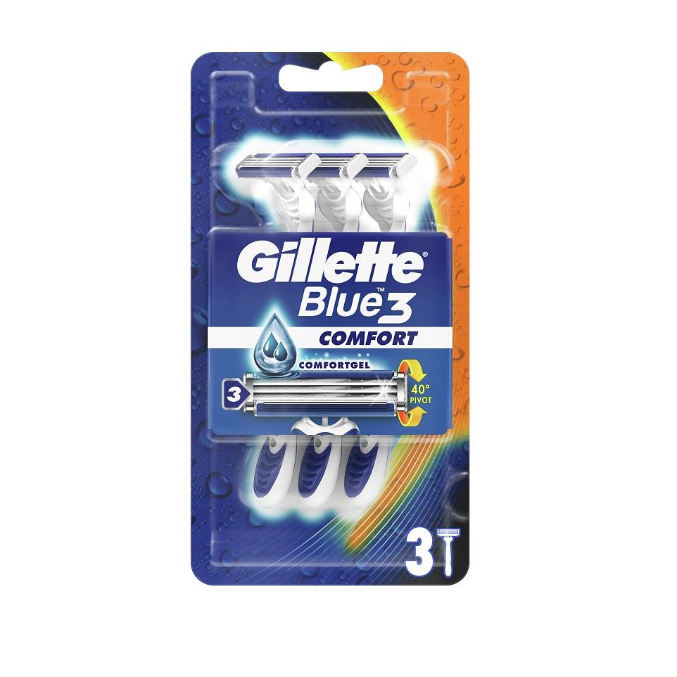 Gillette Blue3 Comfort pánské jednorázové holítko 3 ks