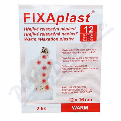 Hřejivá náplast Fixaplast WARM 12x16cm 2ks