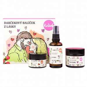 KVITOK Afrodiziakální Masážní olej 50ml +Tělový krém 60ml+Svíčka 1ks