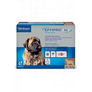 VIRBAC EFFIPRO DUO Dog XL (40-60 kg) 402/120 mg, 4x4,02 ml