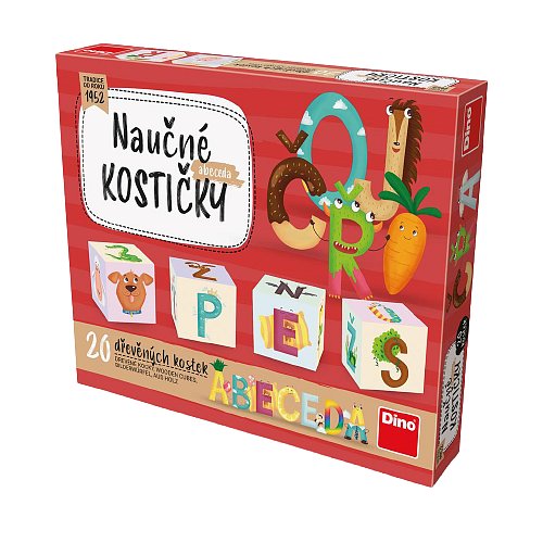 Dino Dřevěné kostky Abeceda 20ks