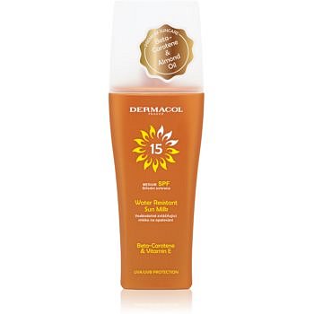 Dermacol Sun Water Resistant voděodolné mléko na opalování s rozprašovačem SPF 15 200 ml