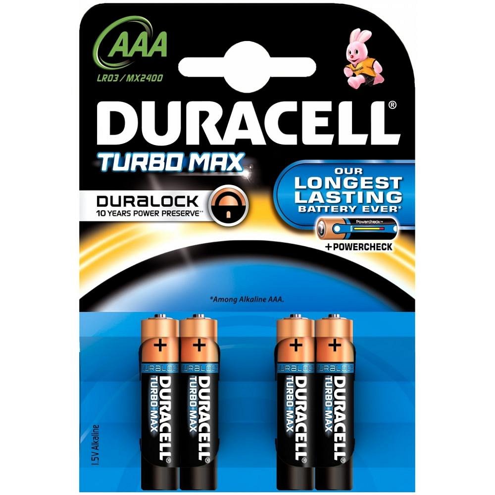 DURACELL Turbo baterie AAA 1,5 V MX2400 - 4 kusy