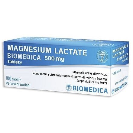 Magnesium lactate Biomedic 500mg tbl.nob.100x500mg