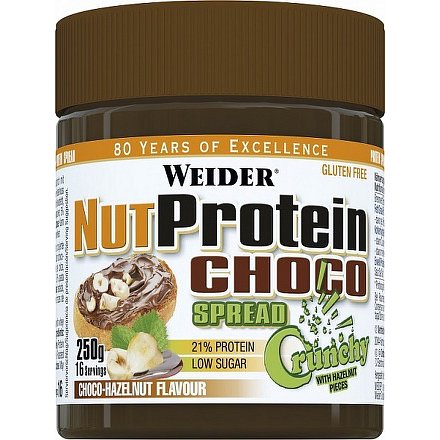 Weider, Ořechovo proteinový čoko krém, 250g, Čokoláda/Křupavý oříšek