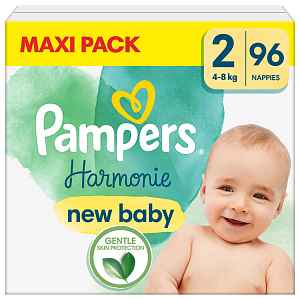 PAMPERS Plenky jednorázové Harmonie vel. 2 (96 ks) 4-8 kg