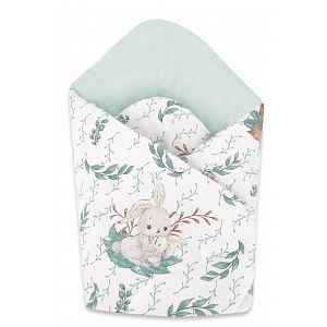 Baby Nellys Novorozenecká zavinovačka, LULU natural, mátová