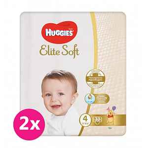 2x HUGGIES® Pleny jednorázové Elite Soft vel. 4 33 ks
