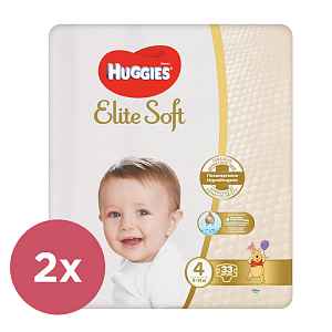 2x HUGGIES® Pleny jednorázové Elite Soft vel. 4 33 ks