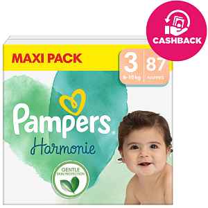 PAMPERS Plenky jednorázové Harmonie vel. 3 (87 ks) 6-10 kg