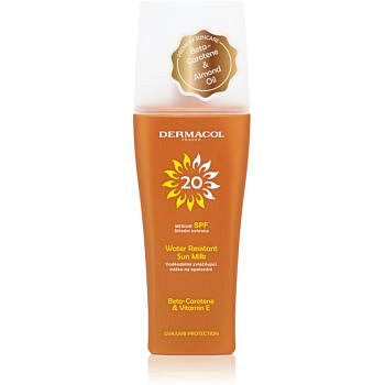 Dermacol Sun Water Resistant voděodolné mléko na opalování s rozprašovačem SPF 20 200 ml