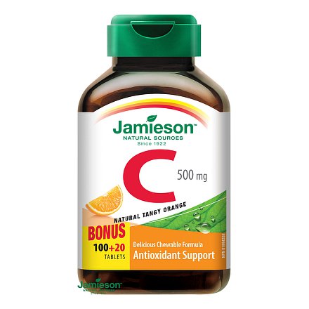 Vitamín C 500 mg tablety na cucání s příchutí pomeranče 120 tbl.
