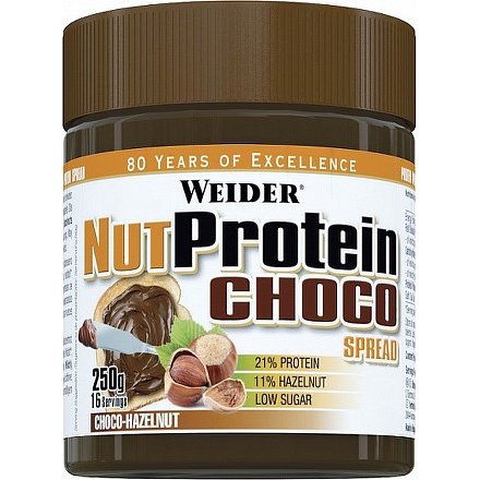 Weider, Ořechovo proteinový čoko krém, 250g, Čokoláda