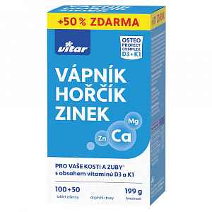 Revital Vápník+hořčík+zinek+vitamín D 3 +K 1 tablety 100 + 50