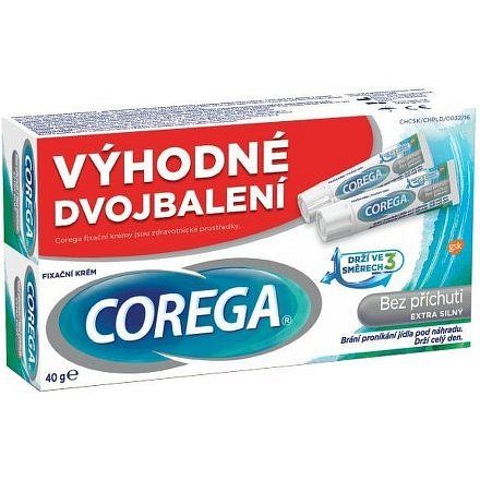 Corega bez příchuti Extra silný DUOPACK 40g