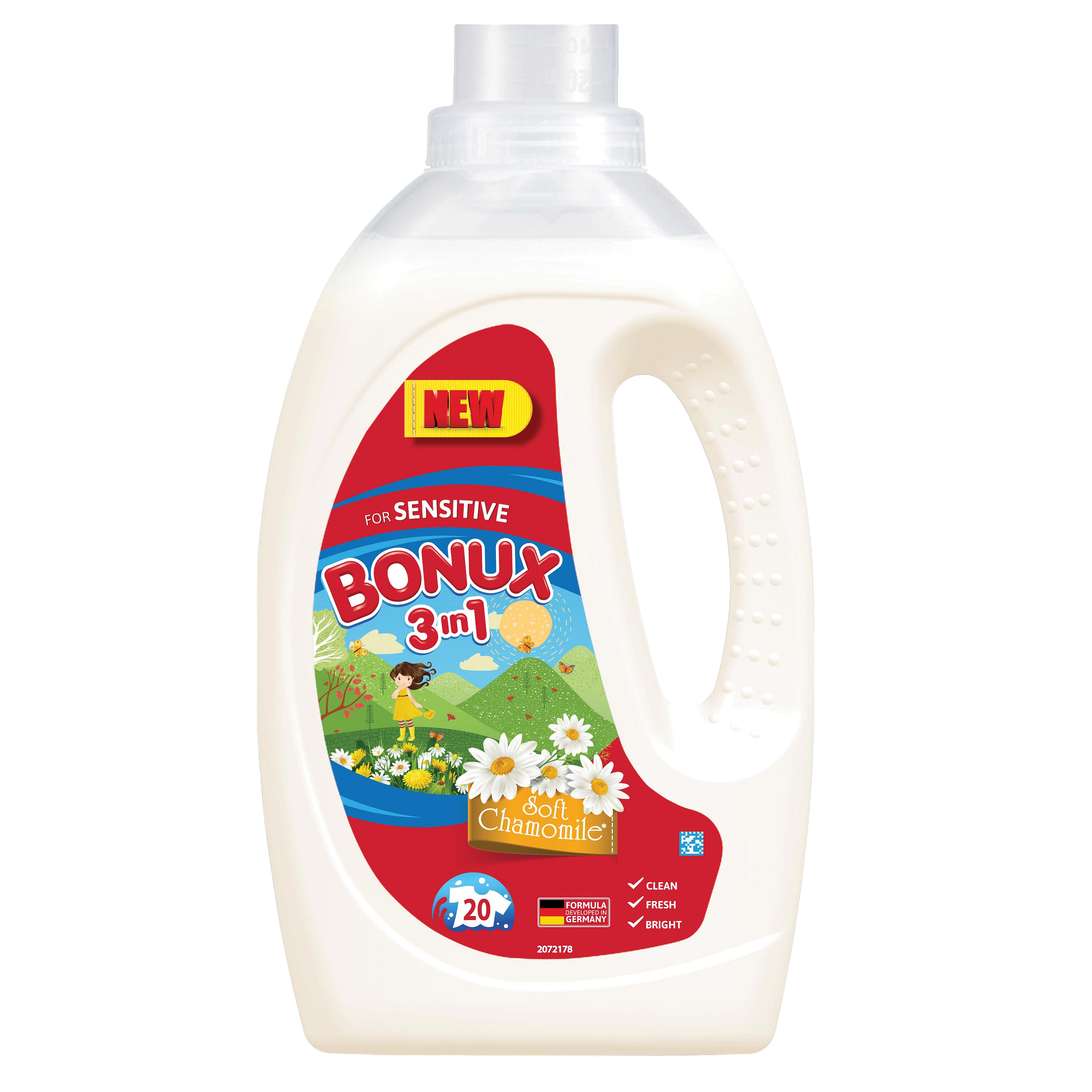 Bonux Soft Chammomile prací gel, 20 praní 1,1 l