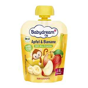 Babydream BIO ovocné pyré jablko a banán  90 g