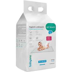 BabyOno Get Ready Hygienic Underpads jednorázové přebalovací podložky 40 x 60 cm 22 ks