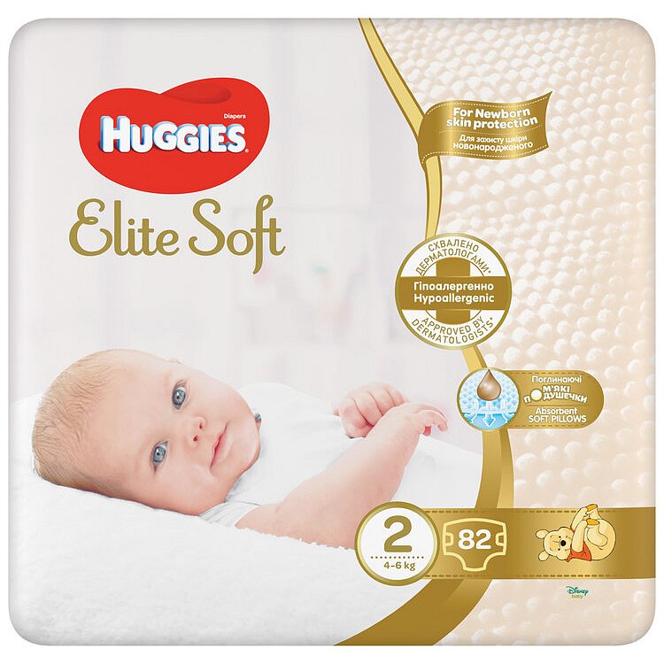 HUGGIES® Pleny jednorázové Elite Soft vel. 2 82 ks