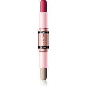 Revolution Blush & Highlight krémová tvářenka a rozjasňovač v tyčince odstín Mauve Glow 2x4.3 g
