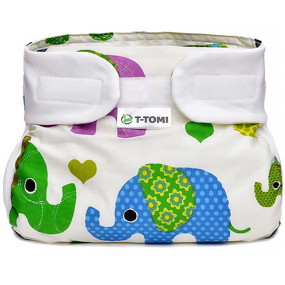 T-TOMI Ortopedické abdukční kalhotky green elephants 3 až 6 kg