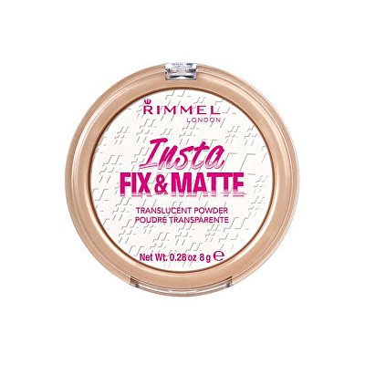 Transparentní pudr s matujícím finišem (Insta Fix & Matte Powder) 8 g 001 Translucent (průsvitný)