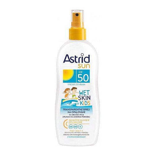 Astrid Dětský transparentní sprej na opalování SPF 50 Sun Kids  150 ml