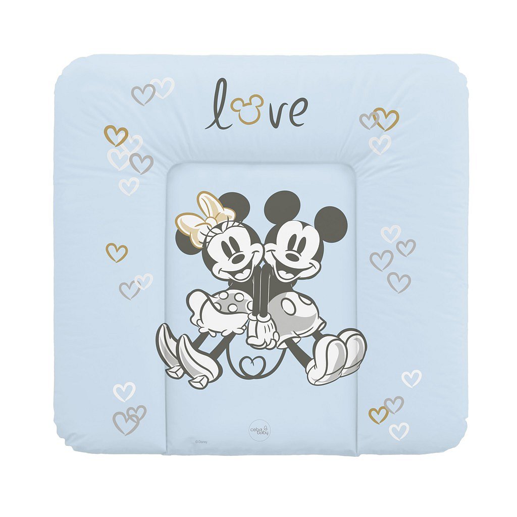 CEBA Podložka přebalovací měkká na komodu 75x72 Disney Minnie & Mickey Blue