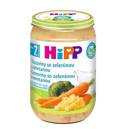 HIPP JUNIOR MENU BIO tagliatelle s brokolicí a smetanou 220g