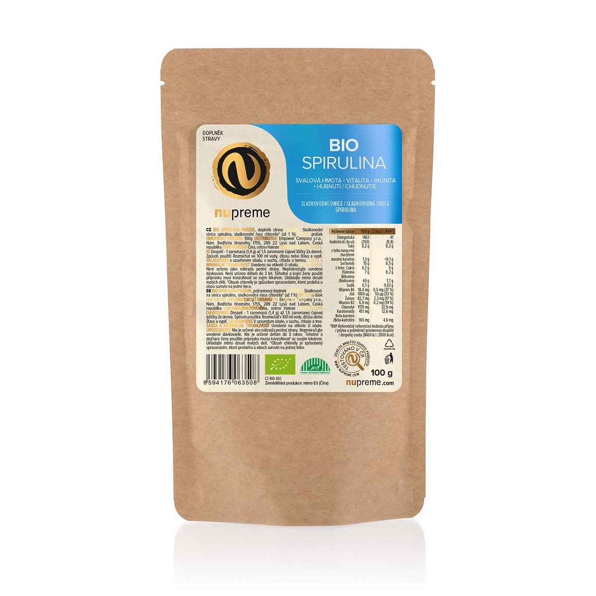 Nupreme BIO Spirulina prášek 100 g