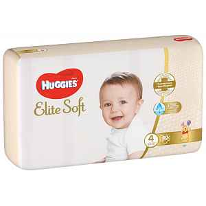 HUGGIES® Pleny jednorázové Elite Soft vel. 4 60 ks