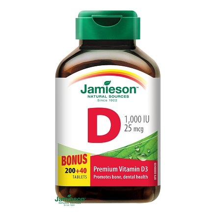 Vitamín D 1000 IU 240 tbl.