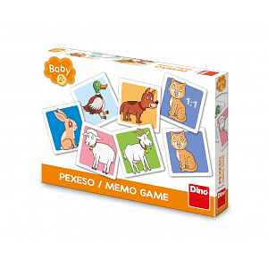 Dino Toys Domácí zvířátka Pexeso Baby 24 kartiček