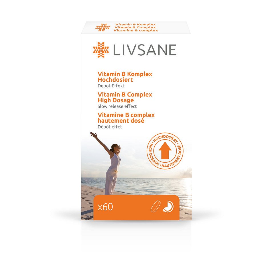 LIVSANE Vitamin B Komplex vysoká dávka 60ks