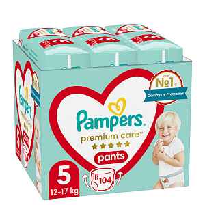 PAMPERS Premium Care plenkové kalhotky 5 (104 ks), 12-17 kg