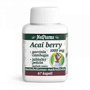 MedPharma Acai berry 1000 mg + garcinia cambogia + jabl. pektin, 67 kapslí