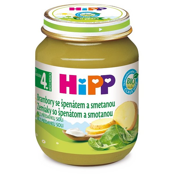HIPP ZELENINA BIO Brambory se špenátem a se smetanou 125g