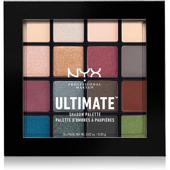 NYX Professional Makeup Ultimate Shadow paletka očních stínů odstín 01 Smokey And Highlight 16 x 0,83 g