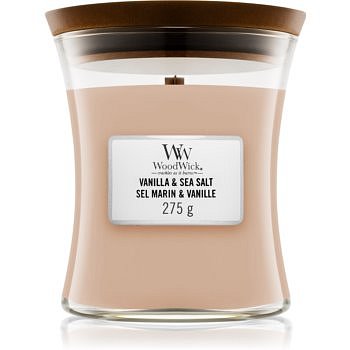 Woodwick Vanilla & Sea Salt vonná svíčka 275 g s dřevěným knotem