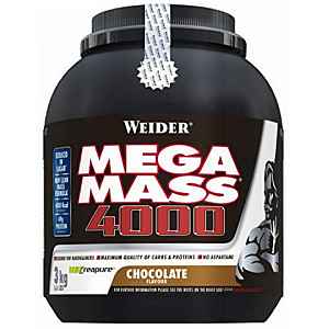 Weider, Giant Mega Mass 4000, Gainer, 3000 g, Vanilka