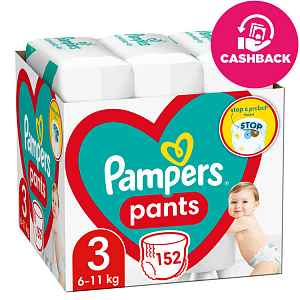 PAMPERS Pants kalhotky plenkové 3 (152 ks) 6-11 kg