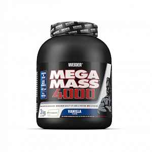Weider, Giant Mega Mass 4000, Gainer, 3000 g, Vanilka