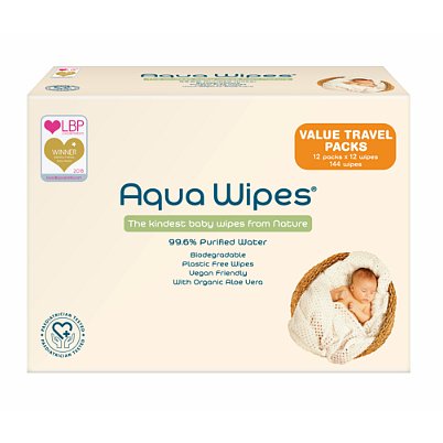 Aqua Wipes Eko dětské vlhčené ubrousky 12x64ks